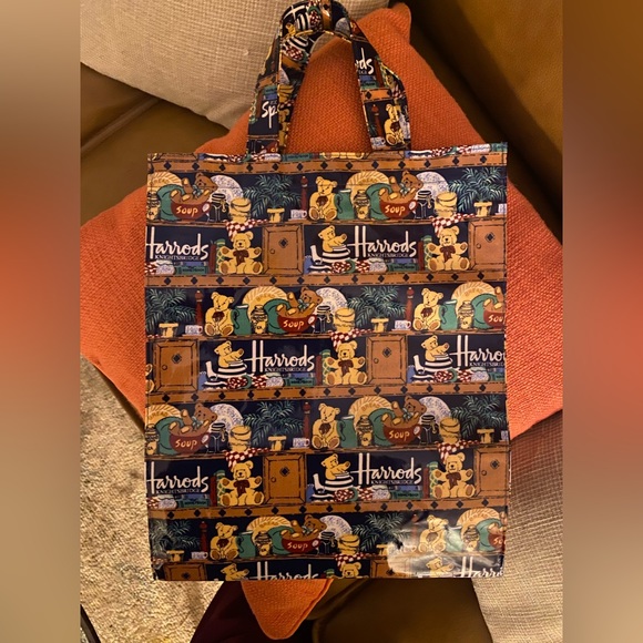 Harrods Knightsbridge Tote Bag Teddy Bear PVC - Picture 3 of 5